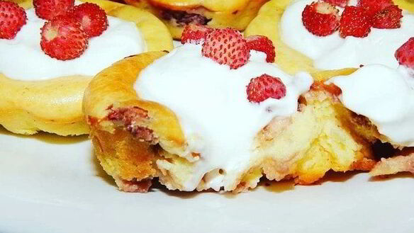 ШАГ 4. сырники с земляникой в духовке