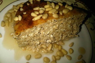 Творожник с маком и хурмой