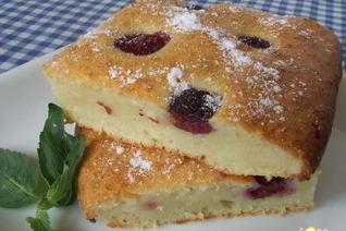 Творожник с малиной