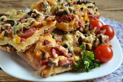 Бездрожжевое тесто для пиццы на молоке