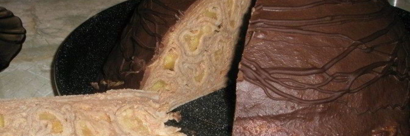 Блинный торт с шоколадным кремом