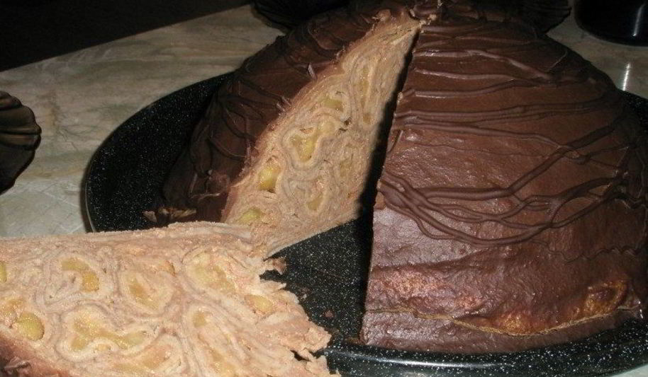 Рецепт блинный торт с шоколадным кремом