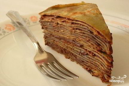 Блинный торт со сгущеным молоком