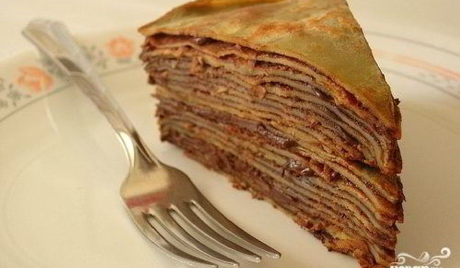 Рецепт блинный торт со сгущеным молоком