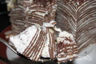 Блинный торт со взбитыми сливками