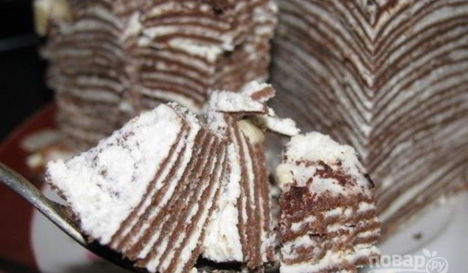 Рецепт блинный торт со взбитыми сливками