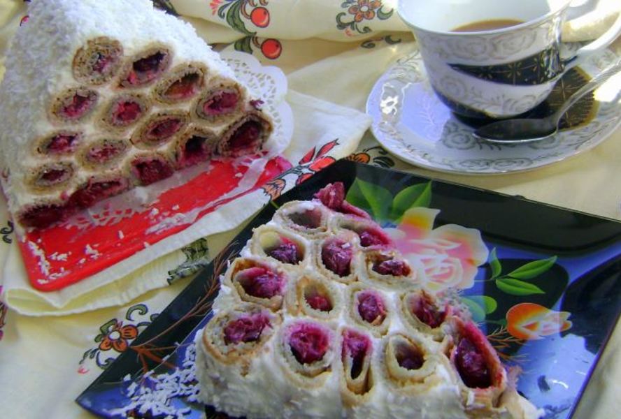 Блинный тортик Избушка