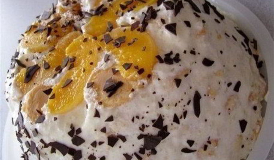 Рецепт фруктовый сливочно-сметанный торт без выпечки