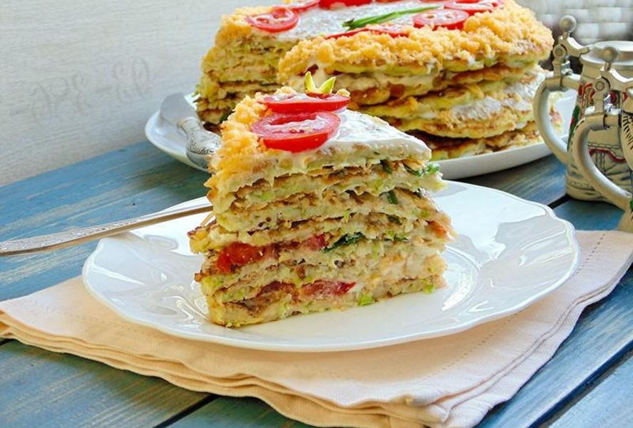Кабачковый торт с сыром