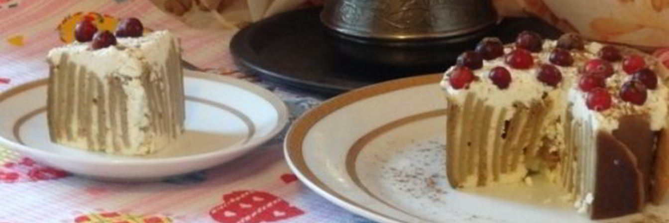 Кофейно-творожный тортик