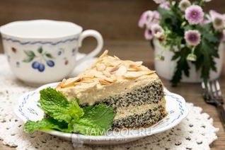 Маковый торт с кремом из вареной сгущенки