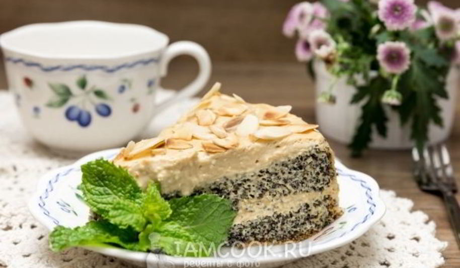 Рецепт маковый торт с кремом из вареной сгущенки