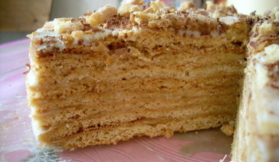 Рецепт медовик без масла