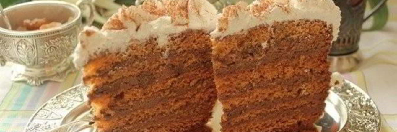 Медовик в мультиварке шоколадный бисквит