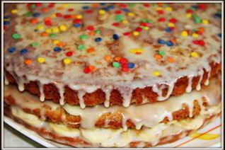 Медовый торт с бананами Лейках