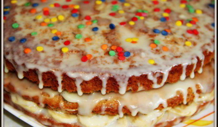 Рецепт медовый торт с бананами лейках