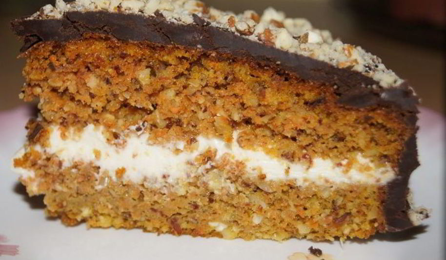 Рецепт морковно-миндальный торт с маскарпоне и шоколадом