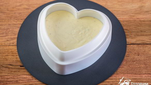 ШАГ 12. муссовый торт сердце с вишней, лимоном и ванилью