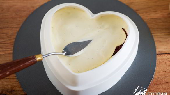 ШАГ 15. муссовый торт сердце с вишней, лимоном и ванилью