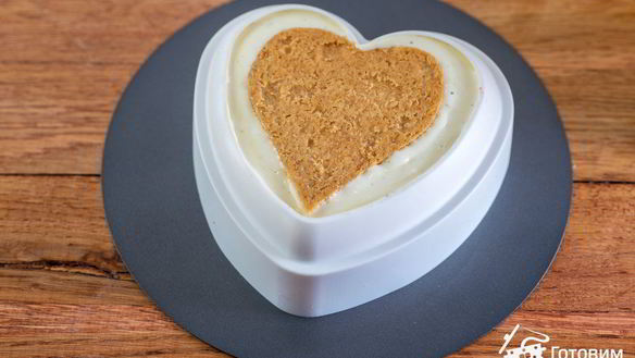 ШАГ 18. муссовый торт сердце с вишней, лимоном и ванилью