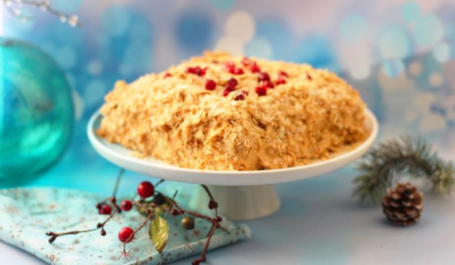 Рецепт наполеон с заварным кремом и брусникой