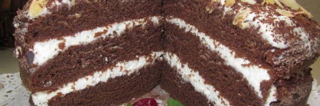 Простой торт Ноченька на кефире