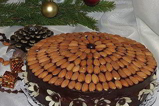 Шоколадно-миндальный торт