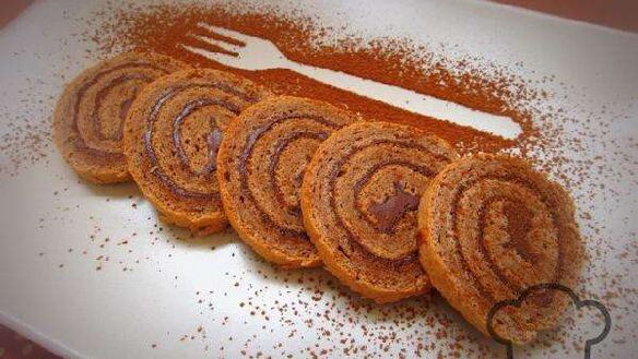 ШАГ 6. шоколадный бисквитный рулет