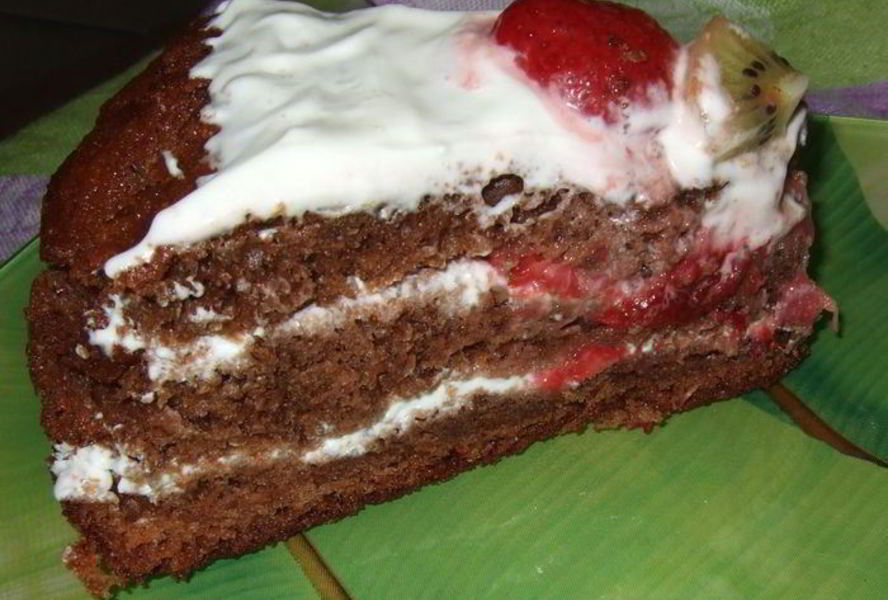 Шоколадный йогуртовый торт