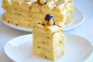 Торт из заварного теста с молочным кремом