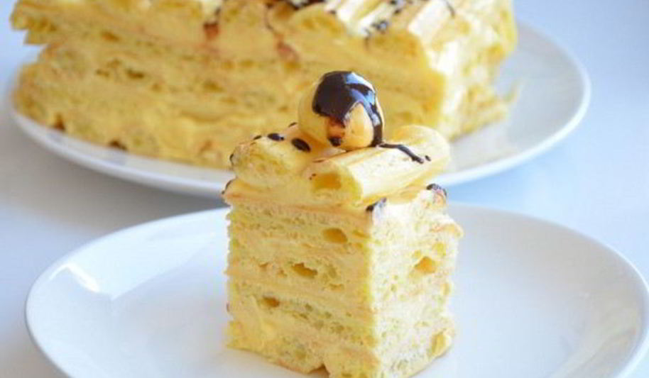 Рецепт торт из заварного теста с молочным кремом