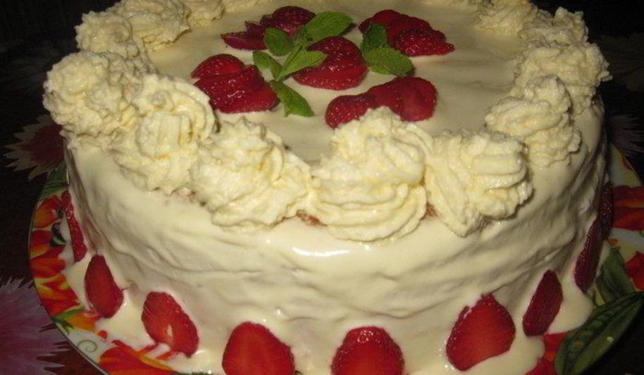 Рецепт торт клубничное наслаждение