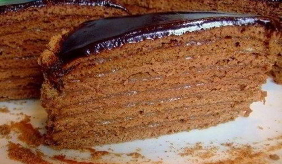 Рецепт торт медовик с темным кремом