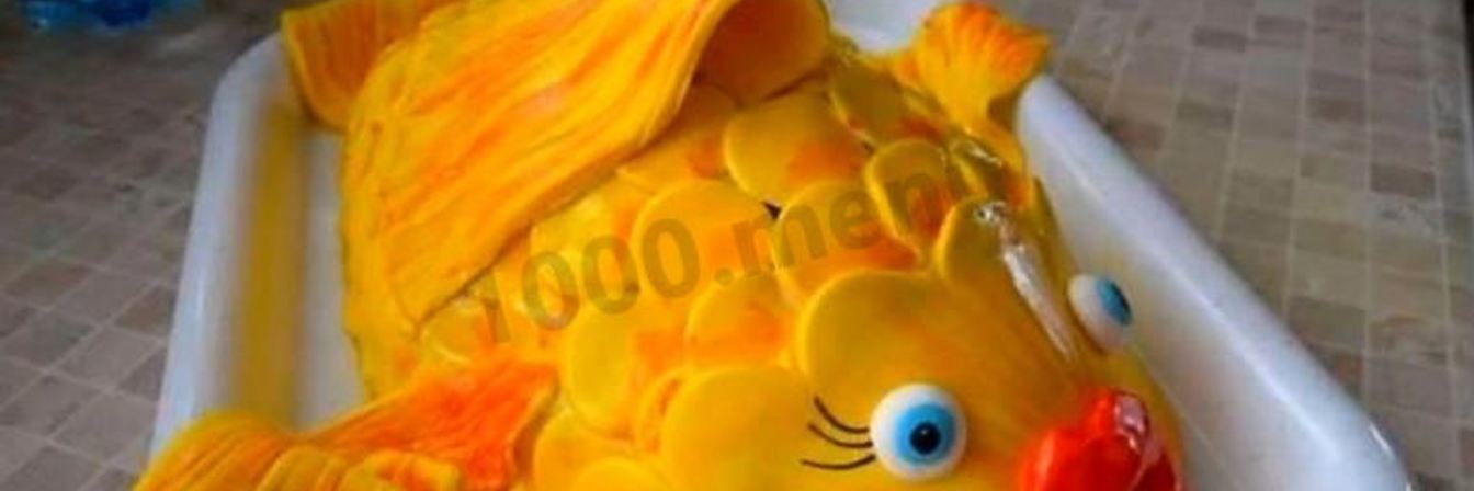 Торт Рыба из мастики