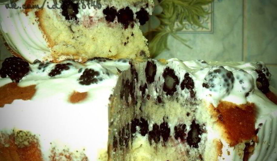 Рецепт торт с ежевикой