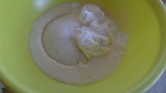 ШАГ 3. торт с заварным кремом и сливами