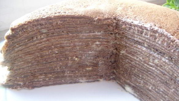 ШАГ 6. торт шоколадно-креповый с заварным кремом