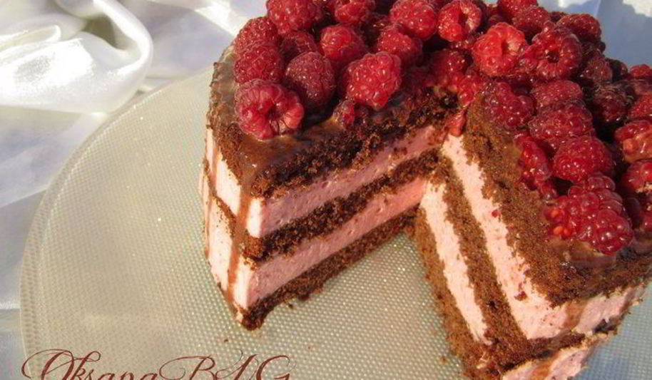 Рецепт торт шоколадно-малиновый бархат