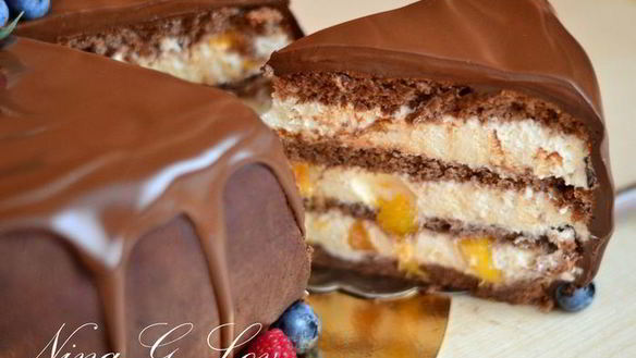 ШАГ 22. торт шоколадно-сливочный цветочная феерия