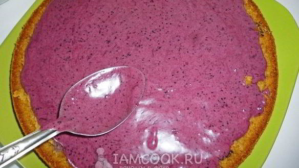 ШАГ 17. торт стаканник с черничным кремом