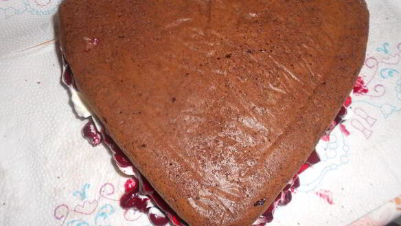 ШАГ 14. торт вишнево-шоколадное сердце