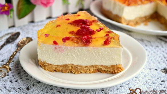 ШАГ 10. творожно-желейный торт с малиной без выпечки