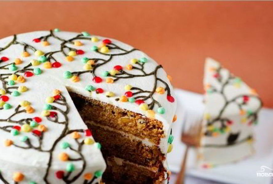 Вкусный торт с орехами