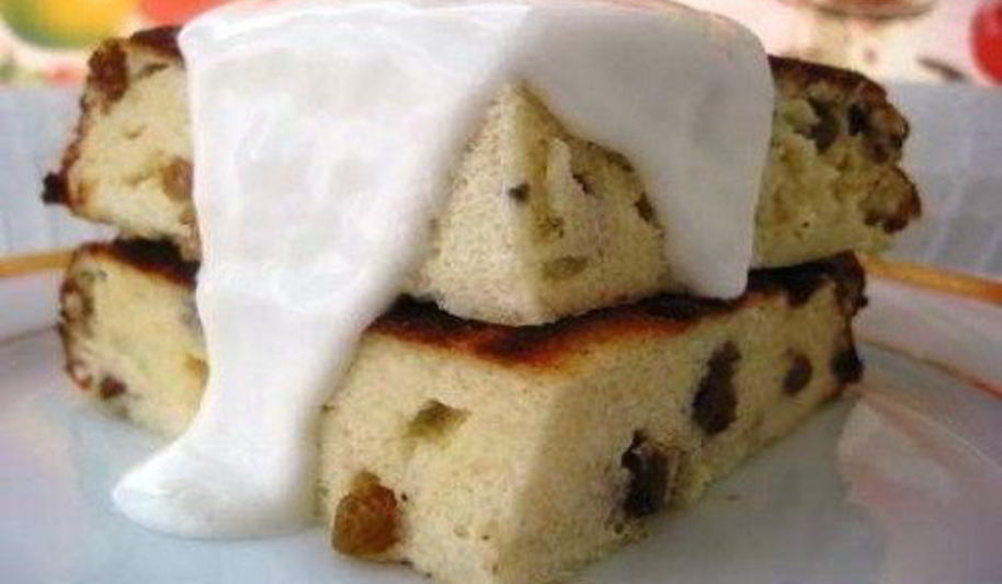 Рецепт аппетитная творожная запеканка с изюмом в мультиварке