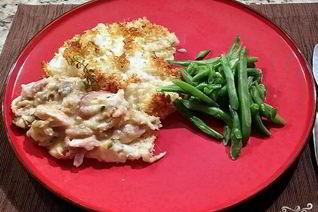 Картофельная запеканка с курицей и грибами