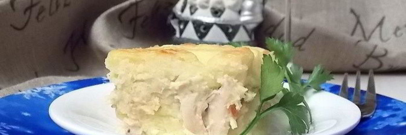 Картофельная запеканка с курицей и сыром