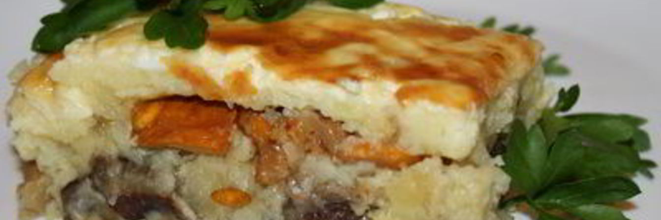 Картофельно-грибная запеканка