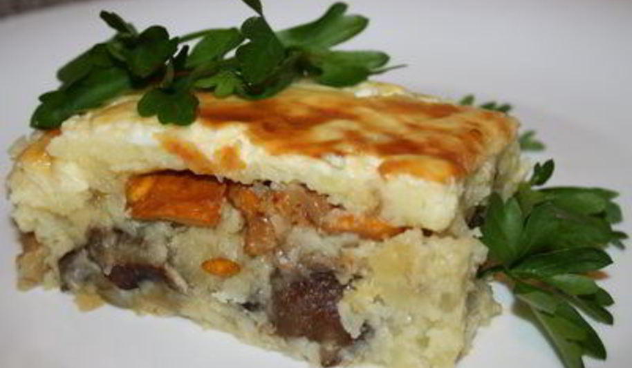 Рецепт картофельно-грибная запеканка