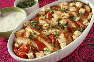 Марокканская запеканка с курицей и кускусом