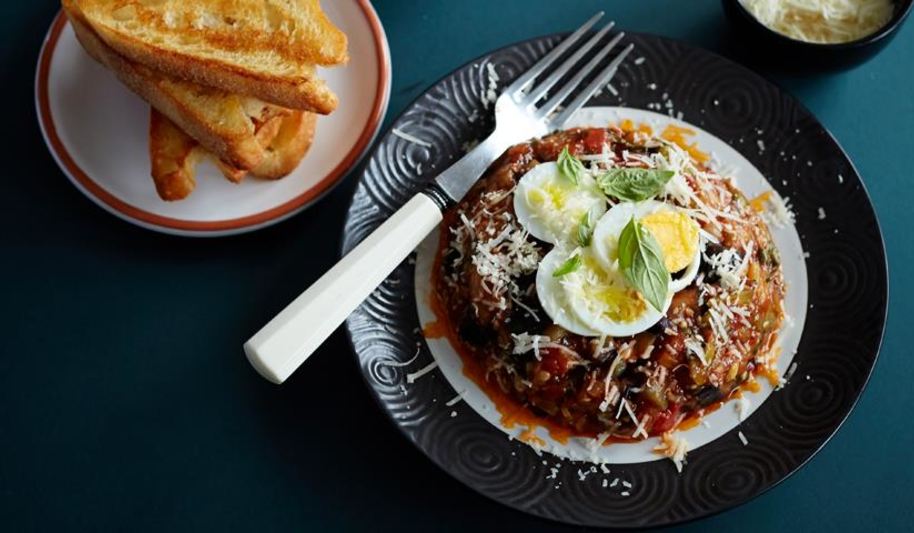 Рецепт мини-запеканка из капонаты с базиликом